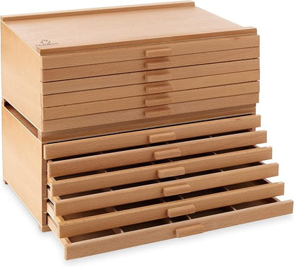 7 Elements 12 Drawer Wooden Artist Storage Supply Box by 7Elements