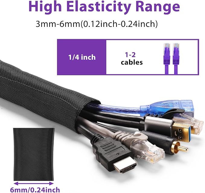 Cable Management Sleeve YCLYC 8.2ft - Image 2