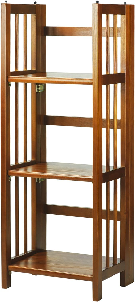 Casual Home 3-Shelf Folding Bookcase-Honey Oak by CasualHome