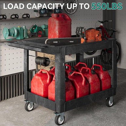 YITAHOME Utility Cart on Wheels, 550 lbs Capacity, 45 x 25 Inch Rolling Work - Image 4