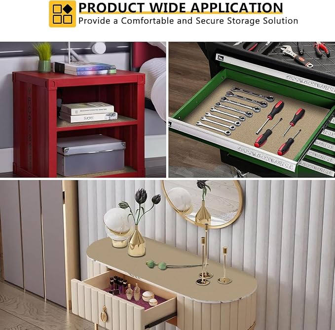 WochiTV Shelf Liner for Cabinets, Drawer Non Adhesive Non Slip Foam Mat for - Image 5