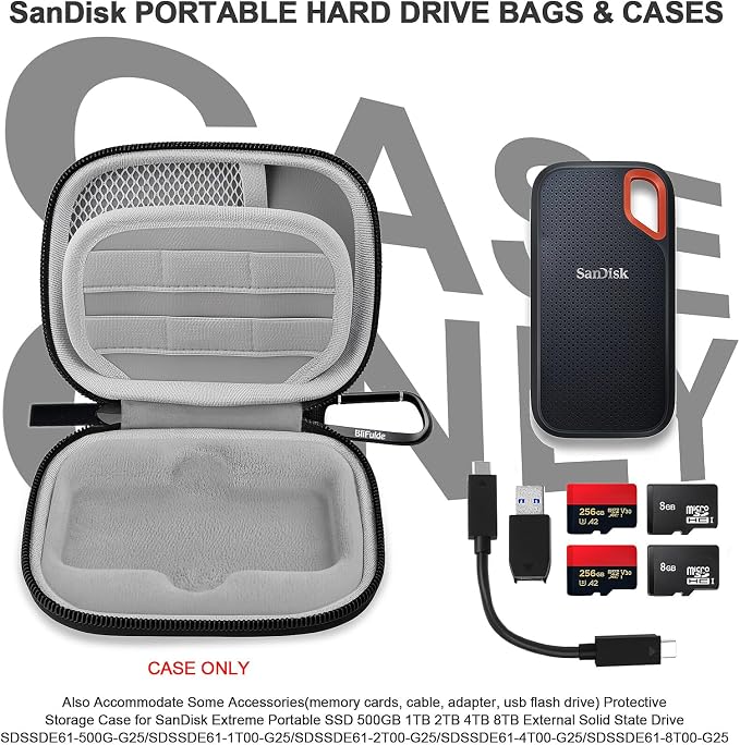 Hard Case for SanDisk Extreme Portable SSD 500GB 1TB 2TB 4TB 8TB External Solid - Image 2