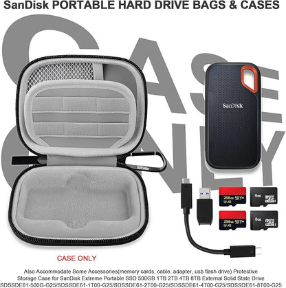 Hard Case for SanDisk Extreme Portable SSD 500GB 1TB 2TB 4TB 8TB External Solid - Image 2
