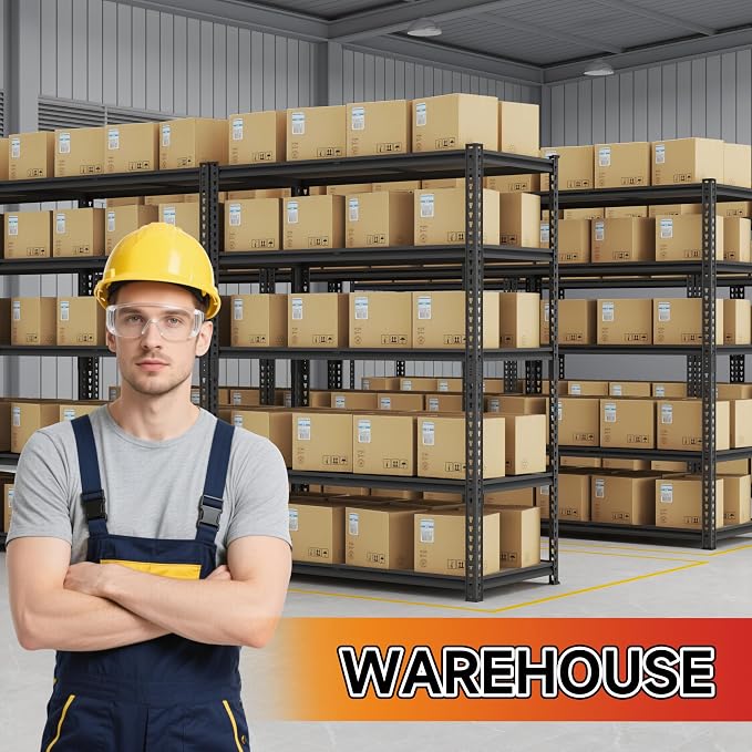 2-Pack 71.9" H 39.4" W Garage Shelving 3000lbs Garage Storage Shelves, - Image 9