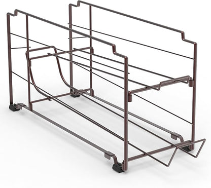 Simple Houseware Stackable Beverage Soda Can Dispenser Organizer Rack, Bronze - Image 6