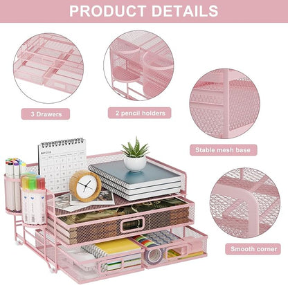 Marbrasse 3 Tier Mesh Desk Organizer - Image 3