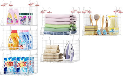 3-Tier Foldable Laundry Basket Organizer - Image 8