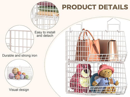4" Extra Deeper Foldable Hanging Closet Organizer, Small Wire Cabinet Shelves - Image 10