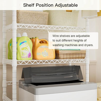 Ulif U11 Mini Over Washer and Dryer Shelves, 3 Tiers Laundry Room Storage and - Image 4