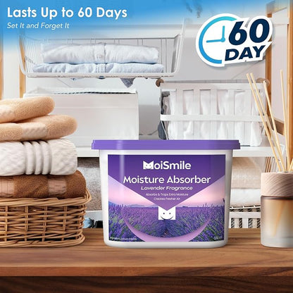 Moisture Absorbers 12 Pack, Lavender Fragrance Closet Dehumidifier - Image 5