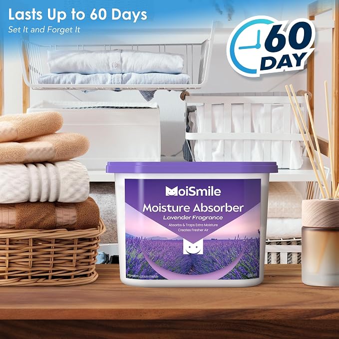 Moisture Absorbers 3 Pack, Lavender Fragrance Closet Dehumidifier - Image 4