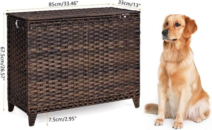 Laundry Hamper with 4 Removable Liner Bags; 176L Handwoven Rattan Laundry - Image 7