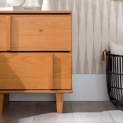 Walker Edison Sprague Contemporary Detailed Drawer Solid Wood Nightstand - Image 5