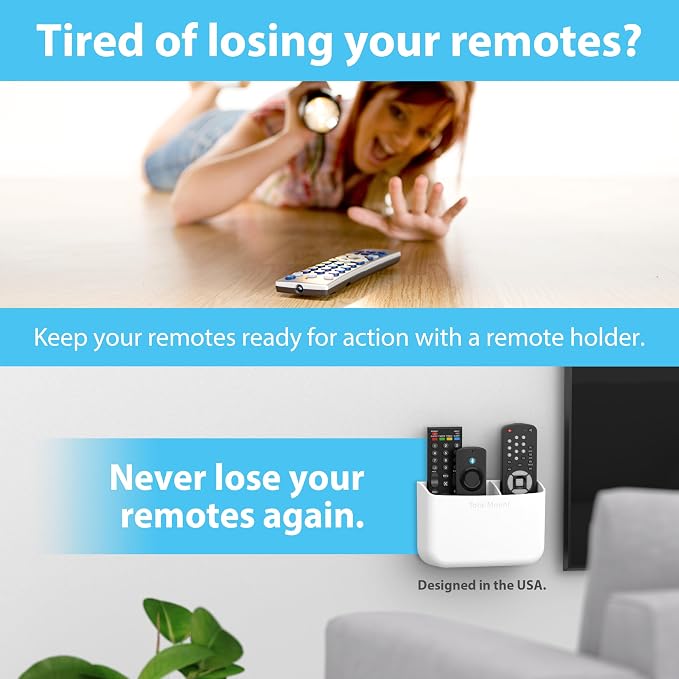 TotalMount Hole-Free Remote Holder – Eliminates Need to Drill Holes in Your Wall - Image 2