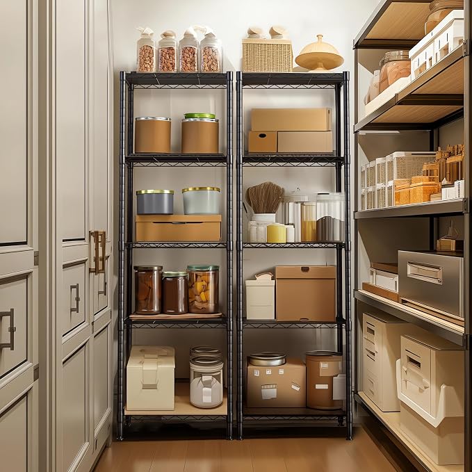 Finnhomy Heavy Duty 5 Tier Wire Shelving Unit, Metal Shelving - Image 4