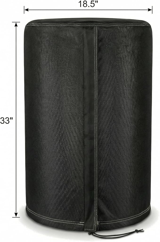 Deosk Round Water Softener Cover 18.5"Dx33"H Waterproof & Windproof Water - Image 3
