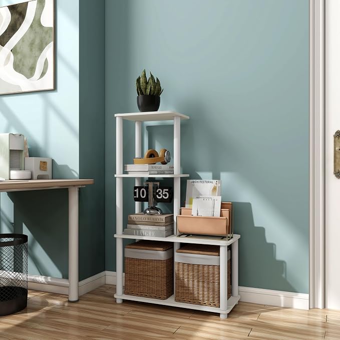 Homes: Inside + Out Apexa Modern 4-Cube Ladder Shelving Units, Collectibles - Image 13