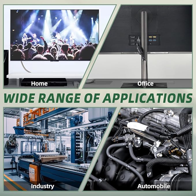 Split Wire Loom Tubing, Cable Protector Sleeve, Braided Cable Management - Image 7