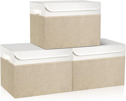 Large 17" 42 Quarts Collapsible Stackable Storage Bins by Bagnizer