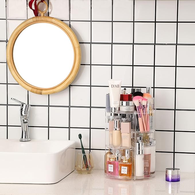 Clear Rotating Makeup Organizer - Image 4