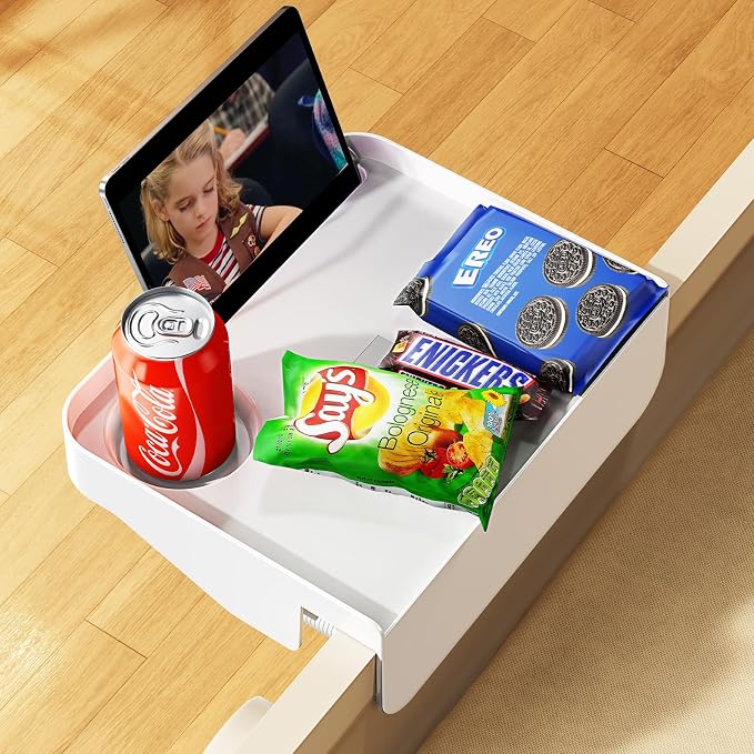 Bedside Caddy with Cup Holder, Bedside Shelf by NewWinterWarmth