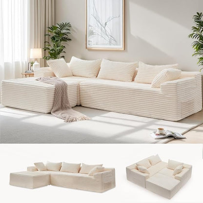 Korser 108" L-Shaped Modular Sectional Sofa by KORSER