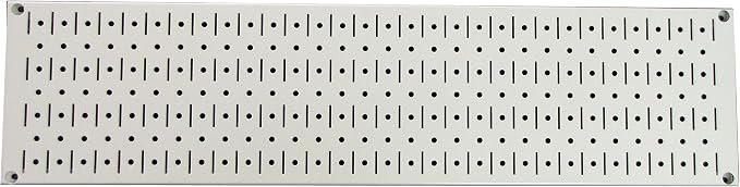 Wall Control Narrow Pegboard Rack 8in x 32in Beige Metal Pegboard Runner Tool by Wall+Control