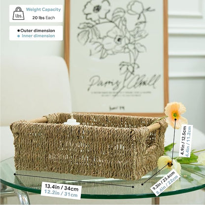 Natural Seagrass Storage Basket - Image 4