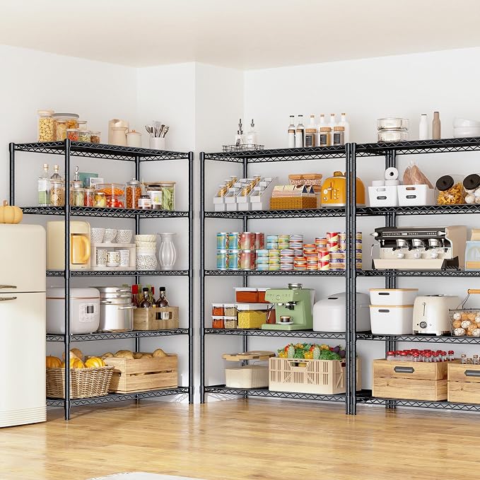 5 Tier Storage Shelves 71" H Wire Shelving Adjustable Metal Shelving, 1000LBS - Image 4