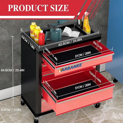 LARBANKE 5 Drawer Rolling Tool Chest - Image 3