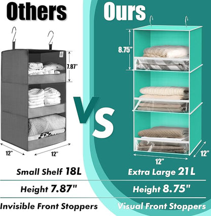 Simple Houseware 3 Shelf Hanging Closet Organizer - Image 4