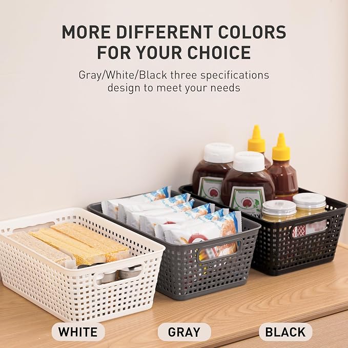 Plastic Storage Baskets With Lid, Storage Bins - Image 8