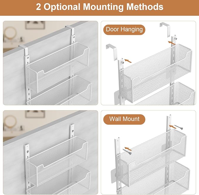 VyGrow Over The Door Organizer, 8-tier Metal Door Organizer Hanging - Image 4