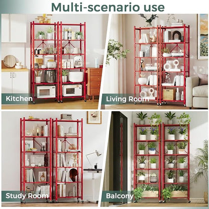 DEANIC 6-Shelf Folding Bookcase - Image 6
