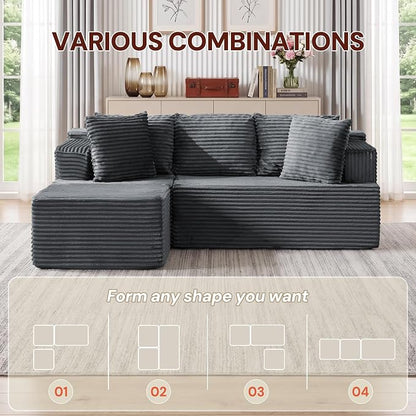 Korser Boneless Couches for Living Room, Cloud Couch Sectional - Image 5