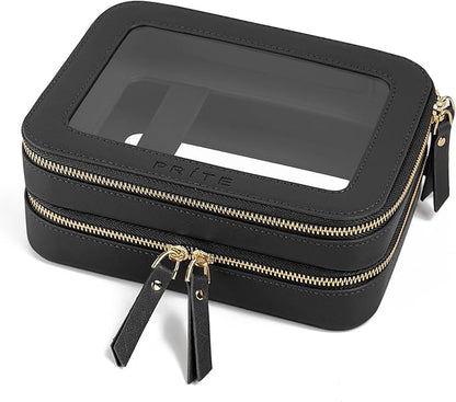 Prite Clear Makeup Bags Double Layer Cosmetic Bags by Prite