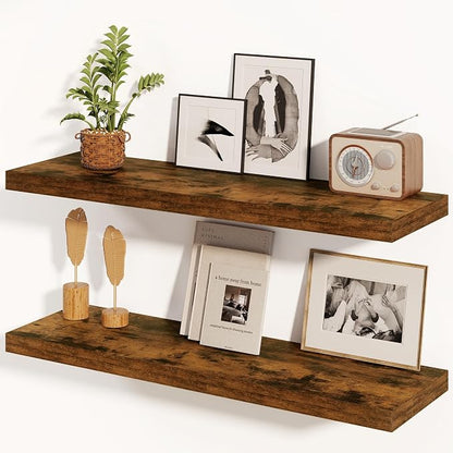 Floating Shelves 36 Inch Long, Deep Floating Shelf by FunMemories
