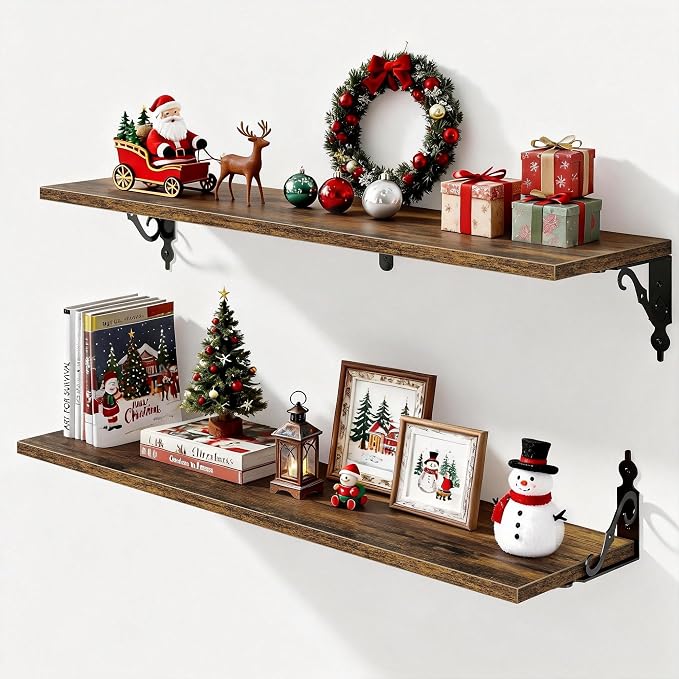 Deep Floating Shelves for Wall, 8 Inch Deep Floating Shelf by FunMemories