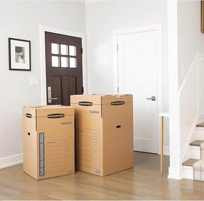 Bankers Box Tall Wardrobe Box 3 Pack, Tape-Free Design, 24-in x 24-in x 40-in - Image 6