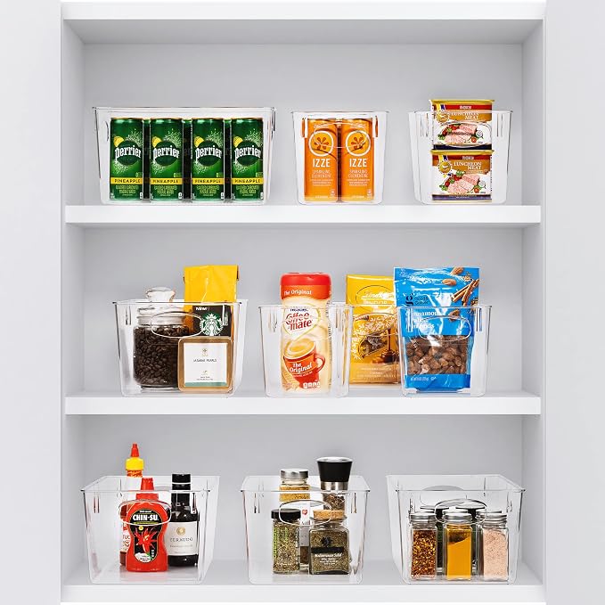 Sorbus Small Clear Plastic Storage Bins - Image 5