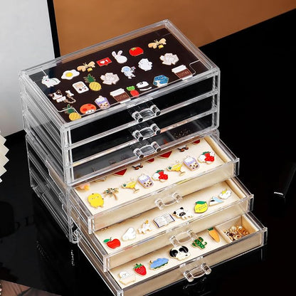 SPAKOWN Pin Display Case With 3 Drawers, Enamel Pin Display Box Dustproof Pin - Image 6