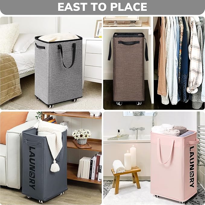 Goodpick 75L Rolling Laundry Basket, Large Laundry Hamper - Image 6