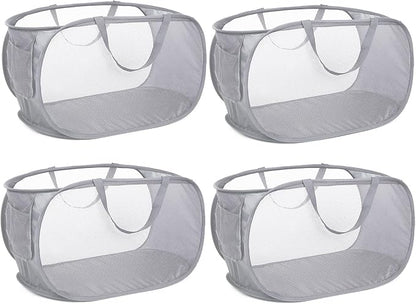 4 Pack Collapsible Laundry Baskets, Foldable Laundry Basket by Bemkoo
