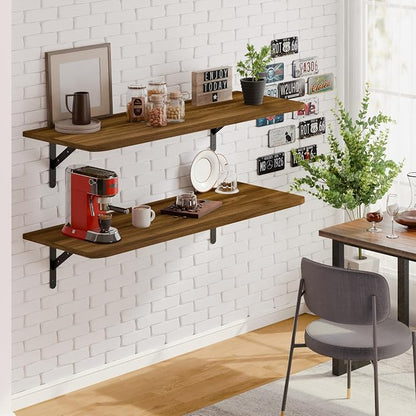 Dogsky 2-Pack Garage Storage Shelving Wall Mounted, 4x2Ft Heavy Duty Wood - Image 2