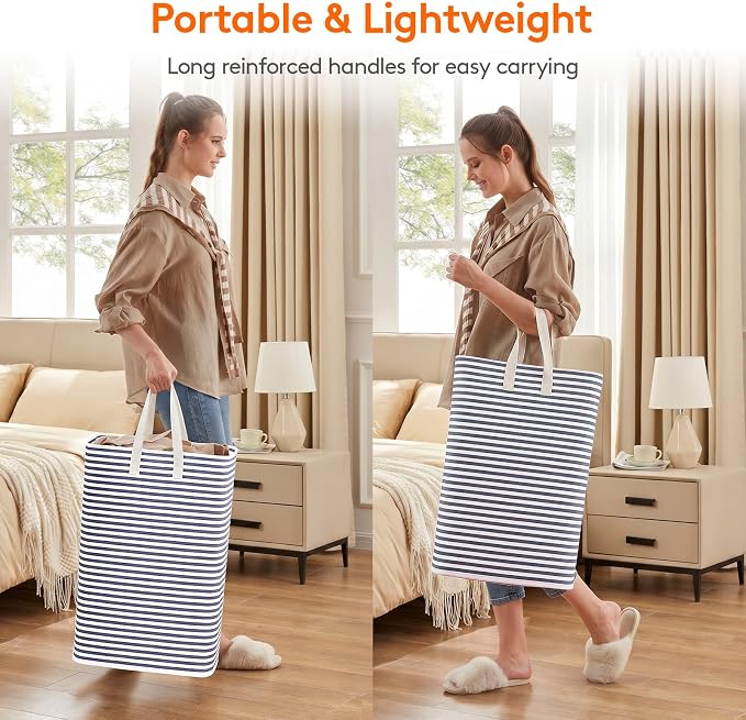 Lifewit 2 Pack Laundry Basket 80L Each, Collapsible Clothes Hamper - Image 4