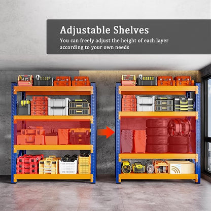 4000LBS Garage Shelving 48" W Garage Shelving Heavy Duty 4-Tier Metal Storage - Image 5