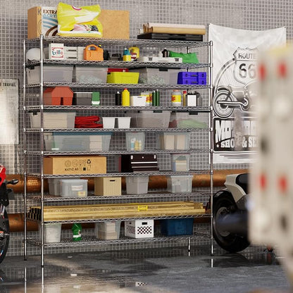 21" Deep x 72" Wide x 86" Height Wire Shelving Kit | 10-Tier | NSF Commercial - Image 2