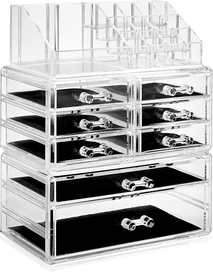 Casafield Acrylic Cosmetic Makeup Organizer & Jewelry Storage Display Case by Casafield