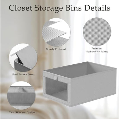 Criusia 8 Pack Linen Closet Organizers and Storage, Large Linen Closet Baskets - Image 4