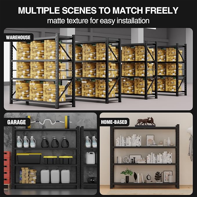 5000lbs Load Capacity, Heavy Duty 4-Tier Steel Shelving Unit, Adjustable - Image 5